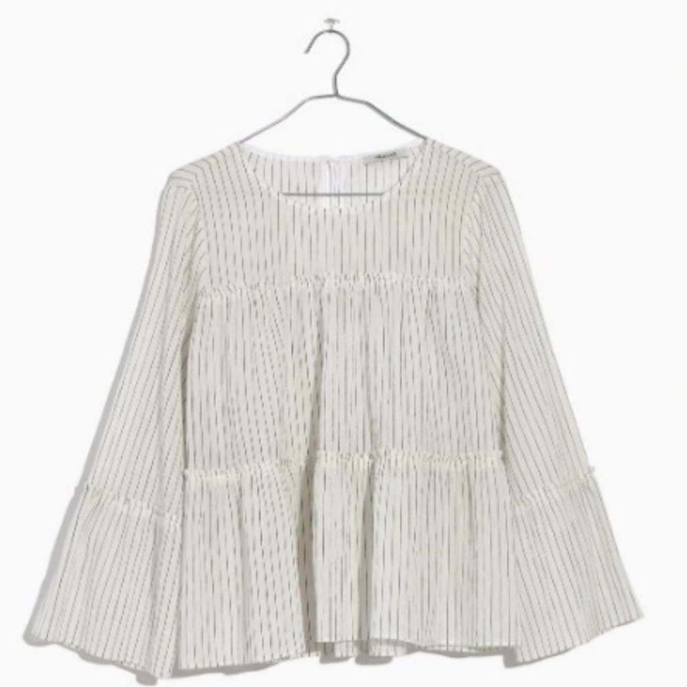 Madewell Tiered Top in Haysboro Stripe